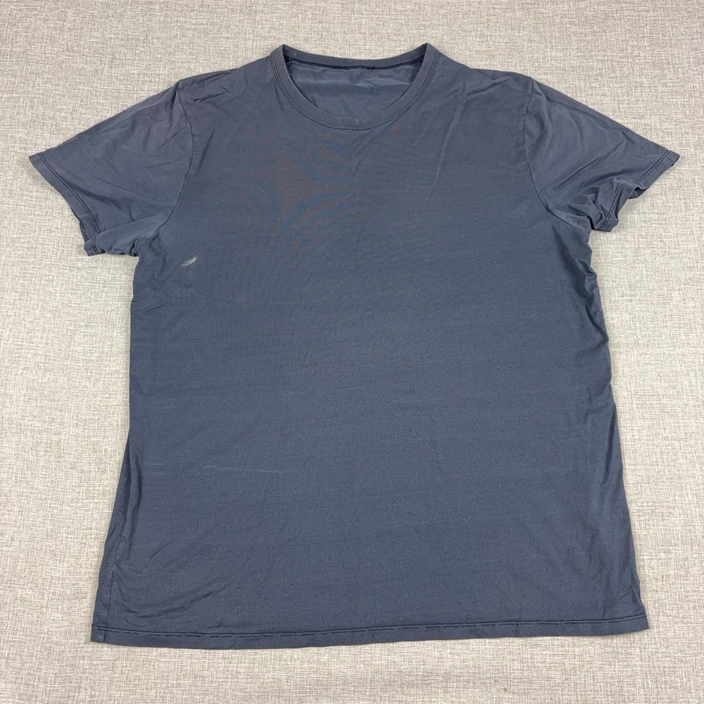 Lululemon 5 Year Basic Tee Shirt Mens XL Navy Blue Pima Cotton Stretch